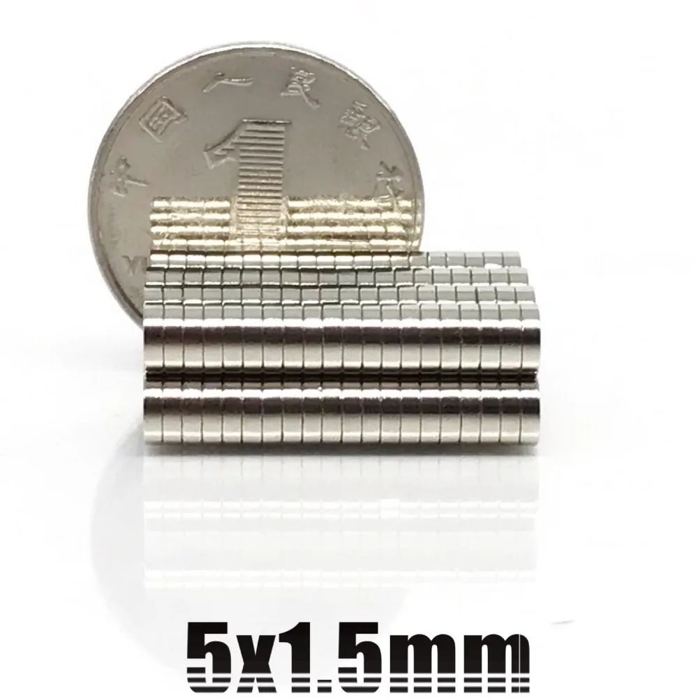 1000 шт. N35 5x1,5 мм 5*1,5 мм маленькие круглые магниты на холодильник супер сильные ремесленные Редкоземельные маленькие неодимовые магниты 5x1,5