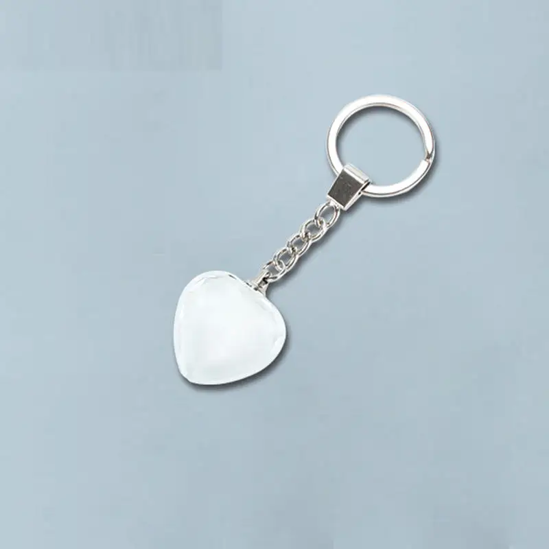 

blank crystal keychains for Thermal Dye sublimation fashion heart key ring jewelry for heat transfer materials new style
