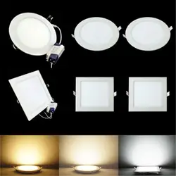 Светодио дный светодиодный светильник встраиваемый кухня ванная комната лампа 85 В-265 в 25 Вт круглый/светодио дный квадратный светодиодный