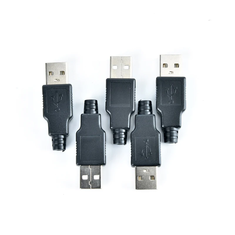 2/5/10 шт DIY Тип USB A входящий штекер 4 Pin разъем с черной Пластик крышка адаптер для