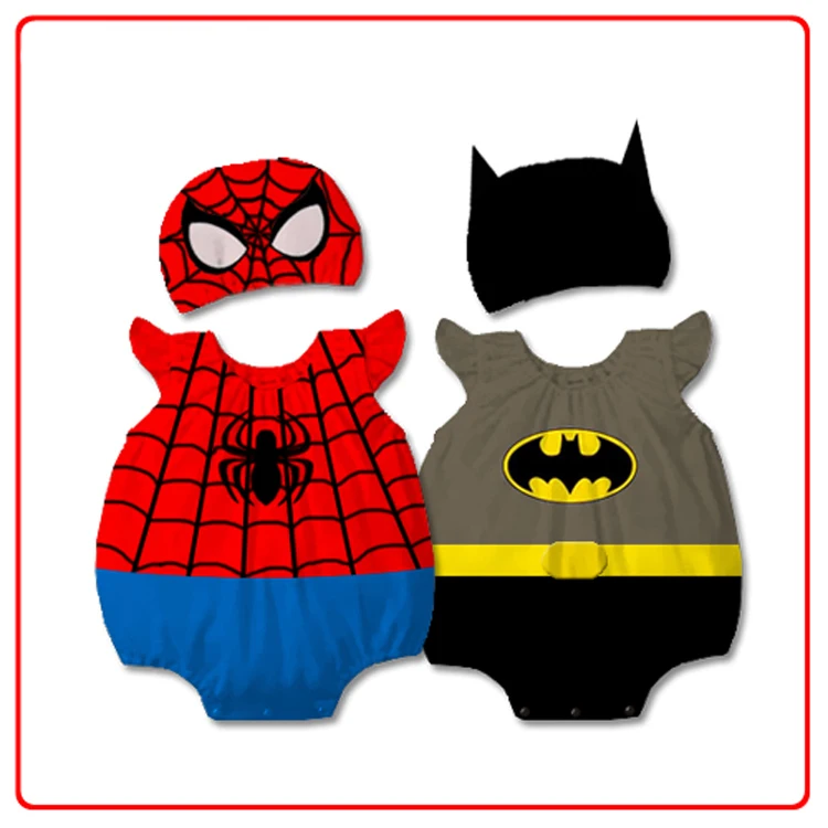 

Infant Newborn Baby Romper Cotton Superhero Batman Cosplay costume Cartoon Spider-Man Jumpsuit Outfits Baby Halloween Clothing