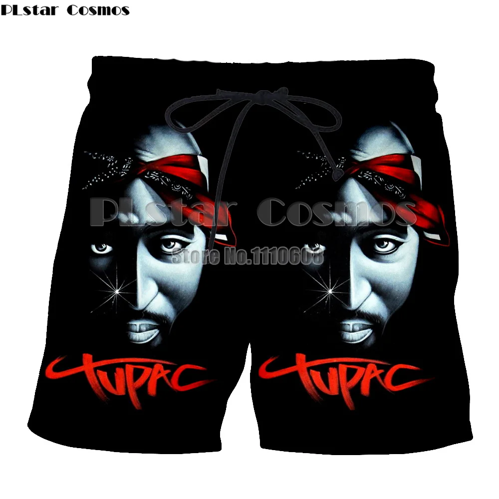 

new fashion Men women 3d Shorts Printing Tupac Shakur 2Pac Beach Shorts harajuku mens basic printed Shorts summer