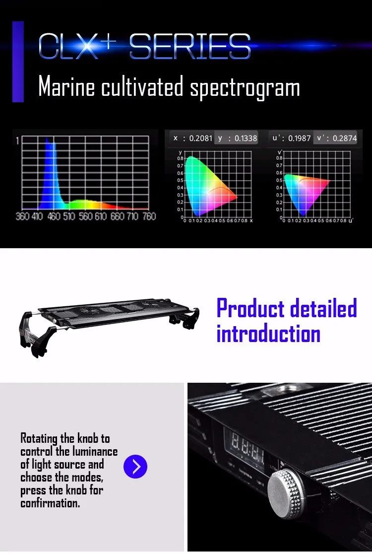 Nanfeng CLX-1 CLX1 CLX-2 CLX2 CLX3 CLX-3 CLX-4 CLX4 полный спектр светодиодный морской лампы, садок для рыбы декоративное освещение лампы
