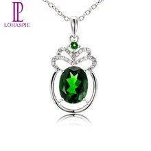 LP алмаз-ювелирные изделия драгоценный камень твердый 18 к белое золото натуральный 1.99ct хром Подвеска из диопсида ювелирные изделия из тонкого камня для подарка Новинка