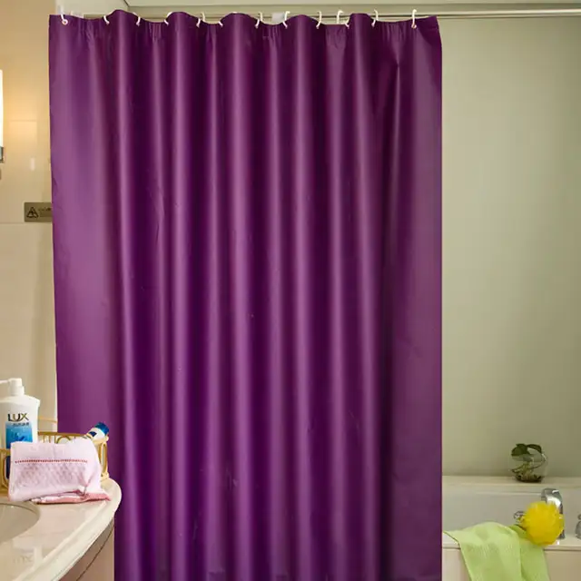 Solid color bathroom shower curtain shading waterproof thickened mildew