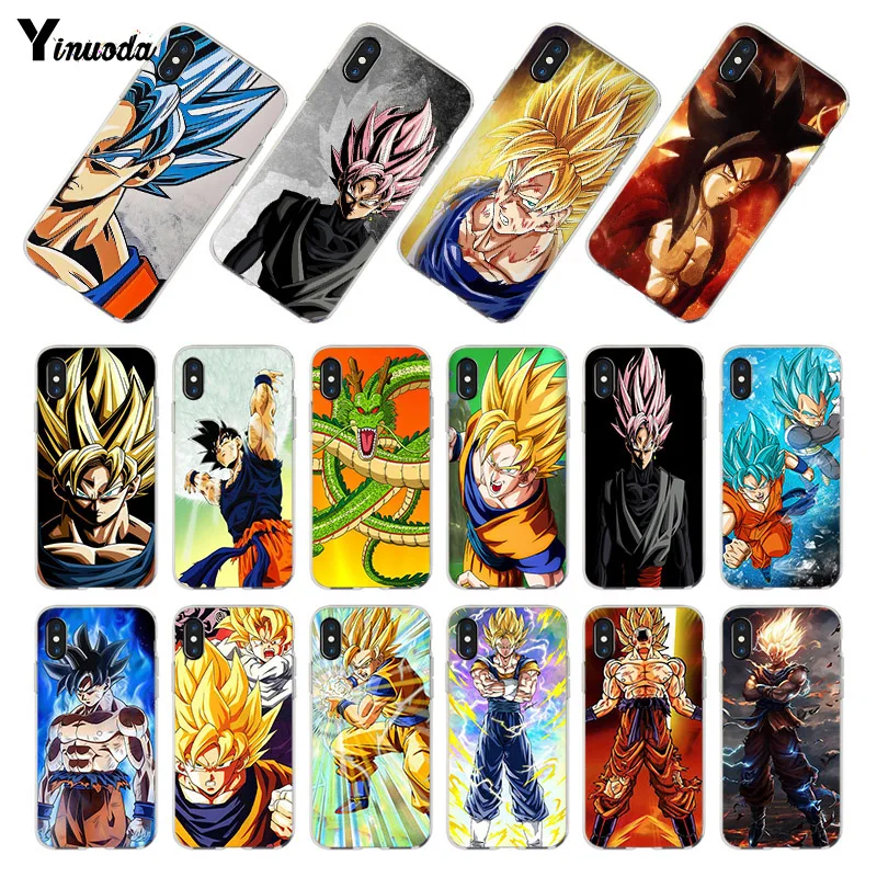 

Yinuoda For iPhone 7 X 6 XR XS MAX Case Dragon Ball goku DragonBall Coque Phone Case for iPhone 8 7 6 6S Plus 5S SE XS XR XSMAX