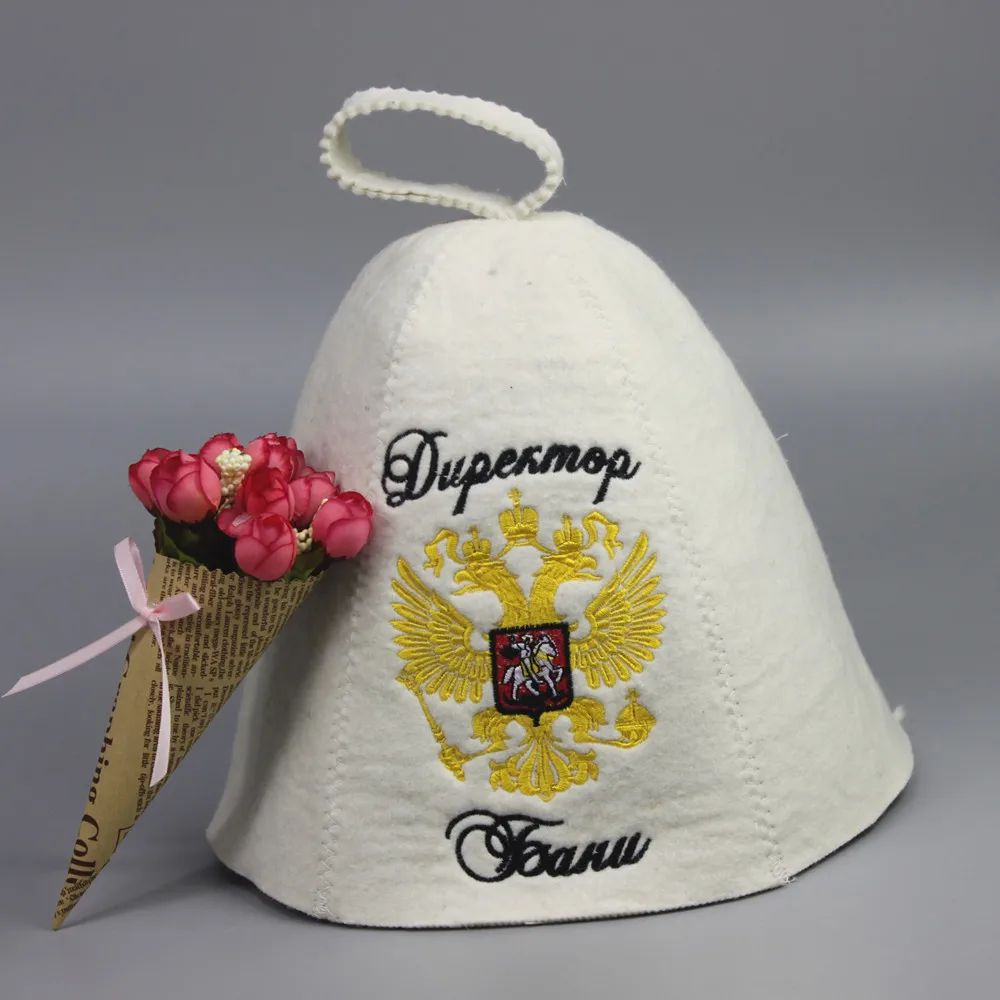 100% wool felt sauna hat