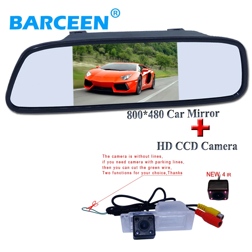 

special car rear camera 4 ir for Chevrolet Cruze hatchback +hd lcd screen 5" car monitor during discount