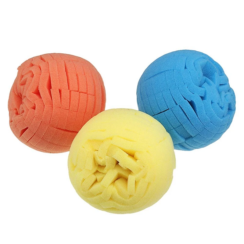 3.15Inch Wheel Waxing Polishing Sponge Ball Finishing Pad Round Disc Steel Ring Detail Polished Ball For For Automotive Sander