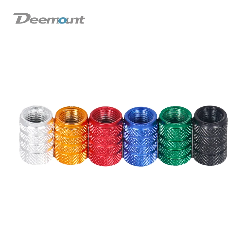 Fahrrad 4PCS Schrader Ventil Kappe Eloxiert CNC Zylinder förmigen Reifen Düse Adapter A/V Deckel Abdeckung Zyklus ventil Mutter-in Ventil aus Sport und Unterhaltung bei