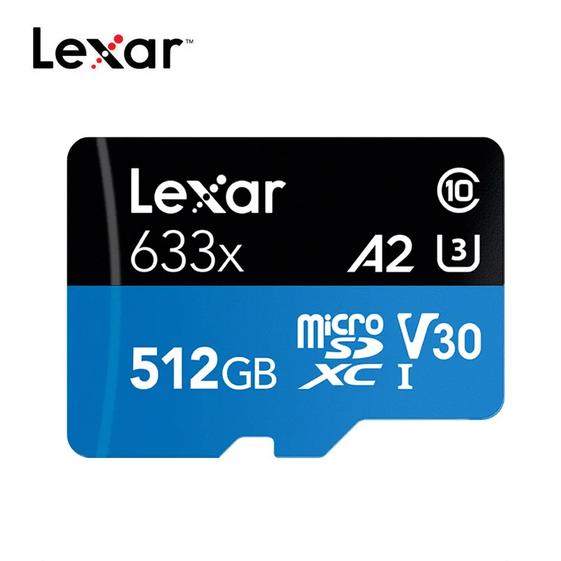 Lexar micro sd карта 633x1000x32 Гб 64 Гб 128 ГБ 256 ГБ 512 Гб карта памяти класса 10 карт micro sd для 1080p full-HD 3D и видео в формате 4K - Емкость: 633X-512GB