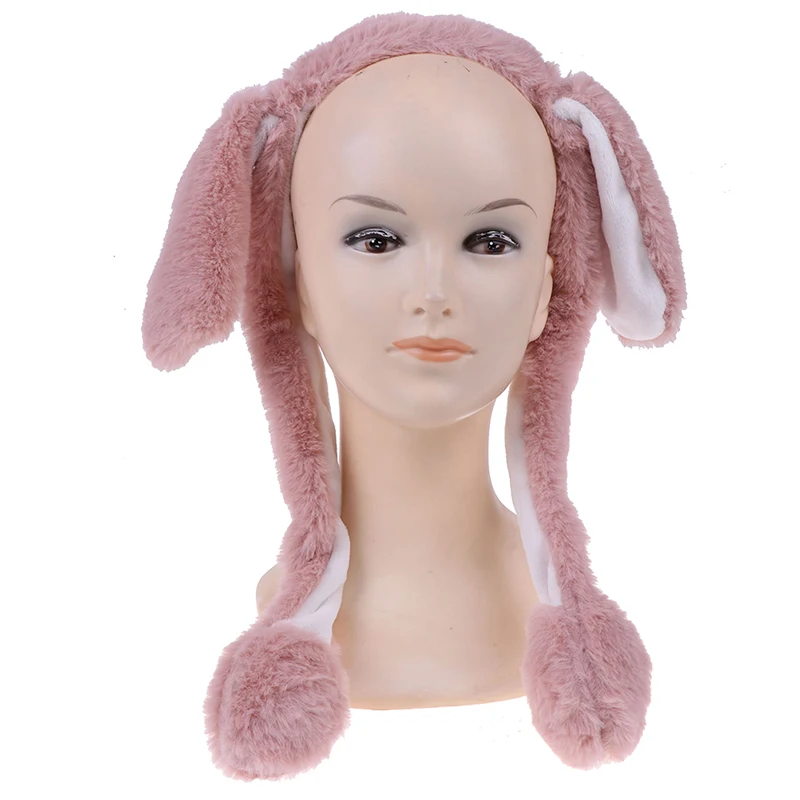 Cute Rabbit Ear Hat Headband Can Move Cute Cap Plush Gift Moving Hat Dance Toy - Цвет: Коричневый