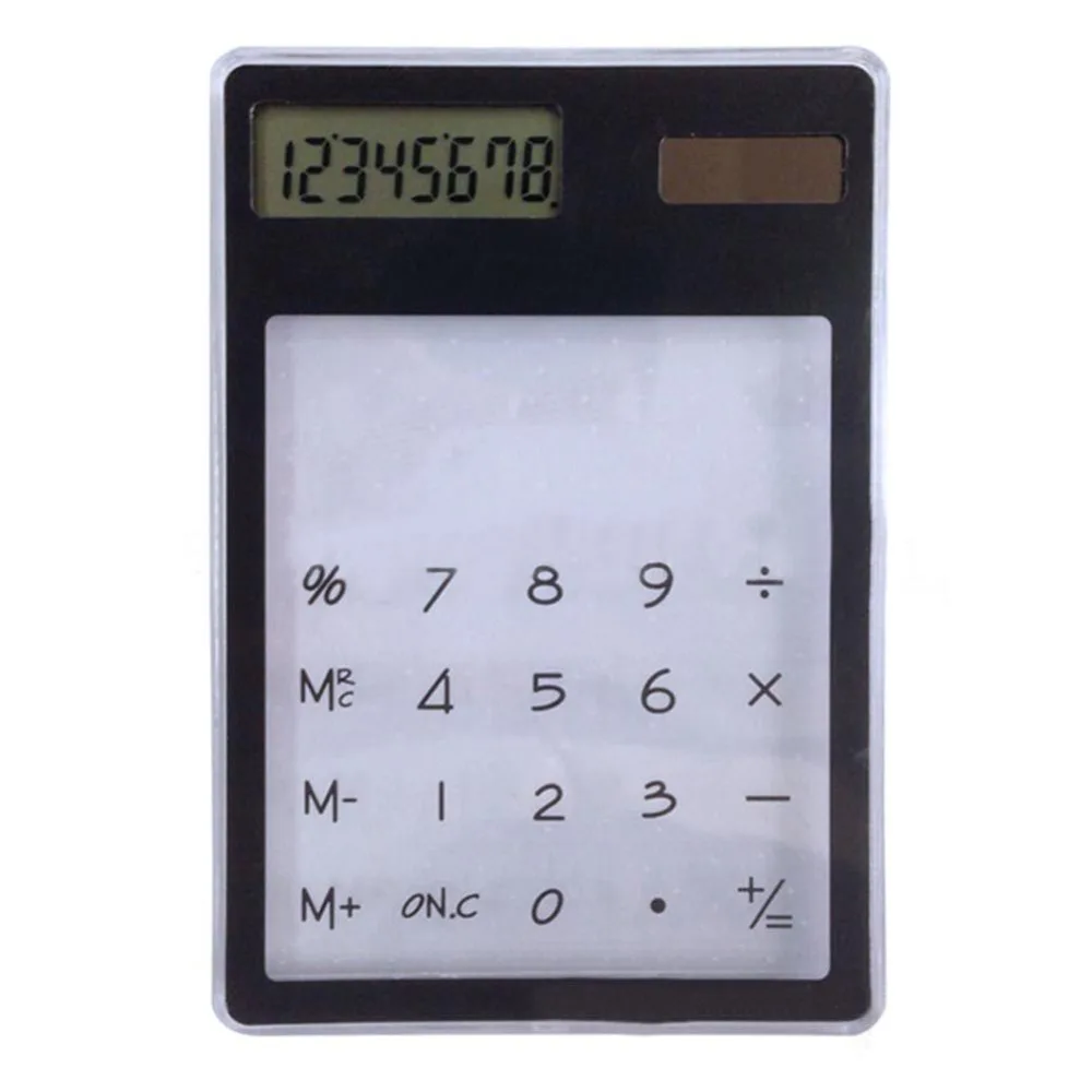 Ultra Thin Solar Calculator Large Tilted LCD Display Transparent Button Basic Electronics Calculators Business Calculator for Home Office Ultra Thin Solar Calculator Large Tilted LCD Display Transparent Button Basic Electronics Calculators Business Calculator for Home Office