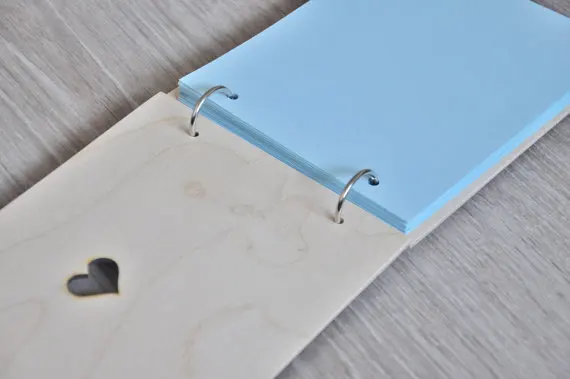 wedding Wooden Guestbooks Memory album engraved Alternative Signature Guest Books party favors choose page color