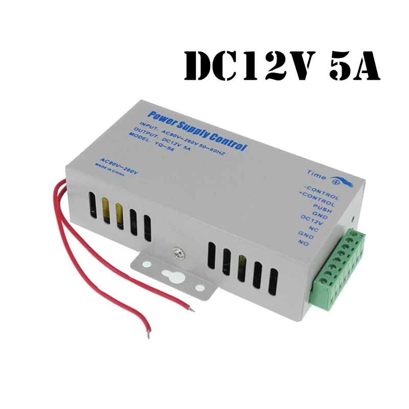 

AC 110-220V Input DC 12V 5A Output Access Control Power Supply for Door RFID Fingerprint Access Control Machine Device