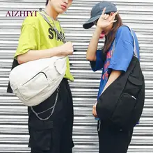 Модная Холщовая Сумка унисекс на грудь, сумка через плечо, сумка для путешествий, кошелек, нагрудная сумка, повседневный ремень для кассы, сумка для мальчиков и девочек в стиле хип-хоп-рок