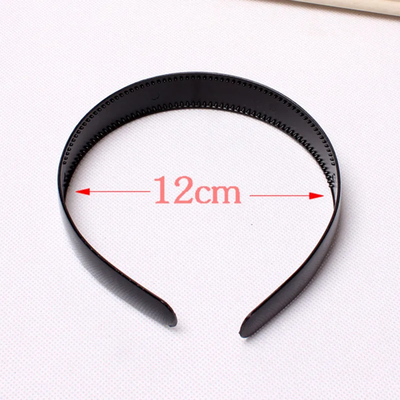 10PCS New Fashion Plastic Black Plain Headband For Women Lady Hair Band Resin Hairband Hair Hoop Hair Accessories Headwear