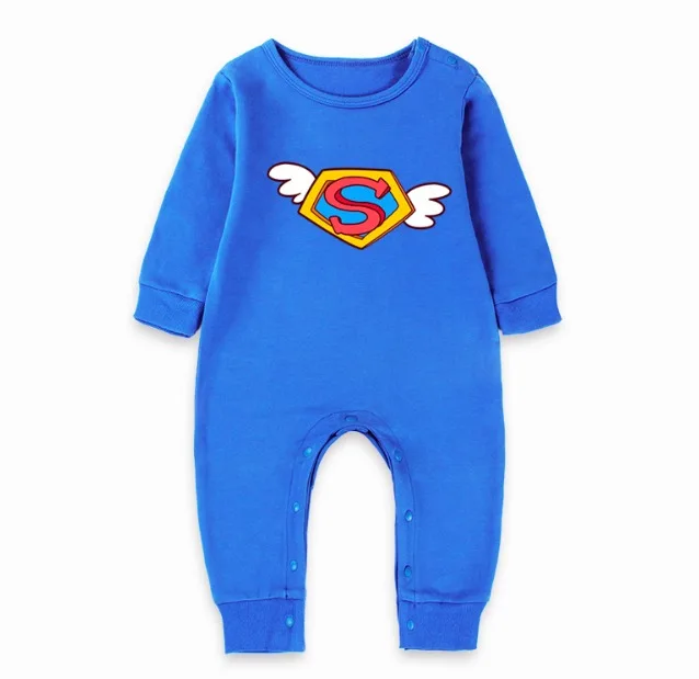 Супермен угол с крыльями Демисезонный хлопок для маленьких мальчиков девочек костюм-комбинезон комбинезоны пижамы Костюмы SA2125 - Цвет: d