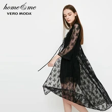 Vero Moda женское летнее вышитое кружевное ажурное Трикотажное вечернее платье | 3182R1501