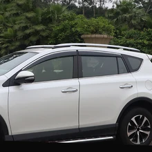 For Toyota RAV4 2013-2018 Car styling Exterior Accessories Window Visor Vent Sun Rain Guard Trim Cover 4pcs