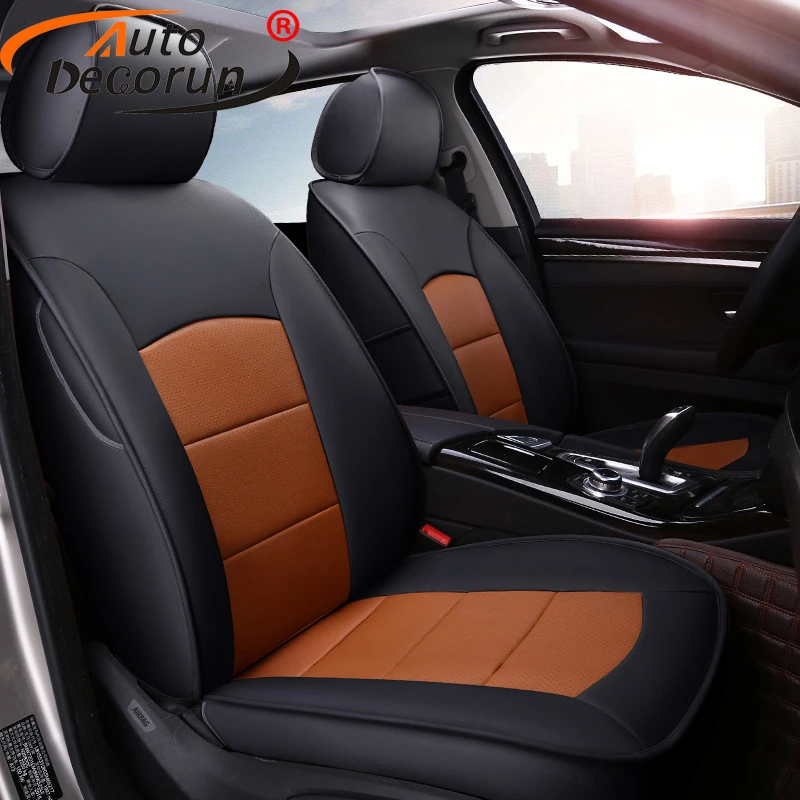 AutoDecorun Tailored Cowhide Leather Seat Covers for Toyota Corolla