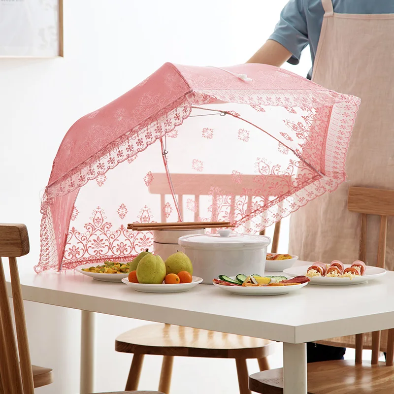 

Family folding food cover household large food against flies umbrella dinner table cover cove