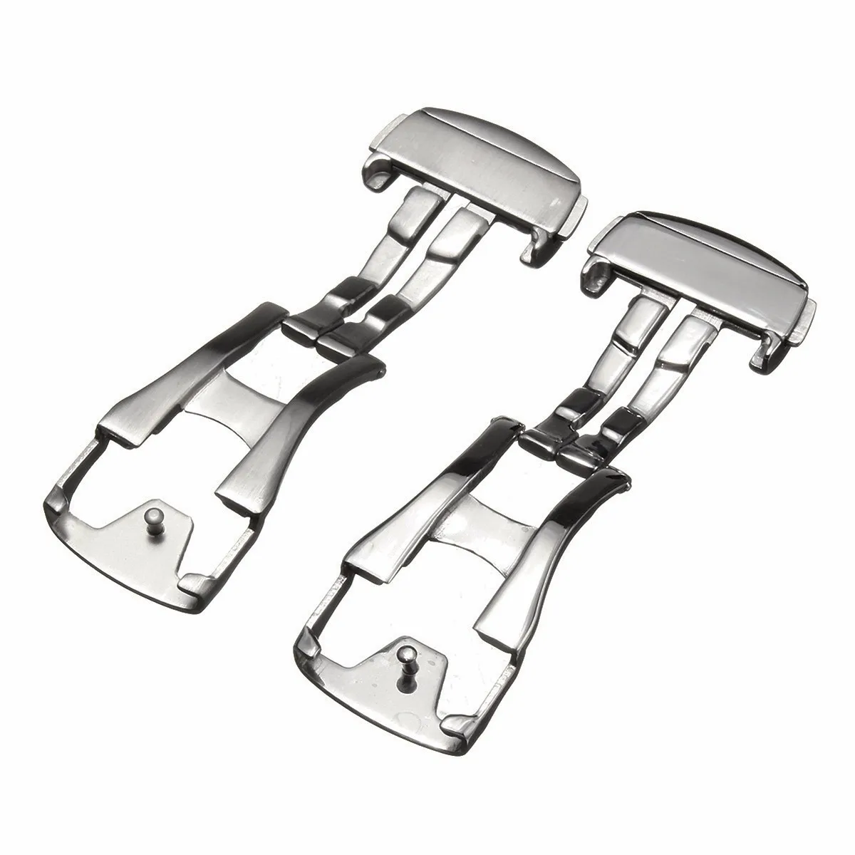 

Stainless Steel Deployment Clasp Silver 18mm Watchband Leather Strap Folding Buckle Butterfly Buckles For OMEGA Accessories