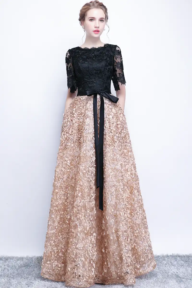 black contrast dress