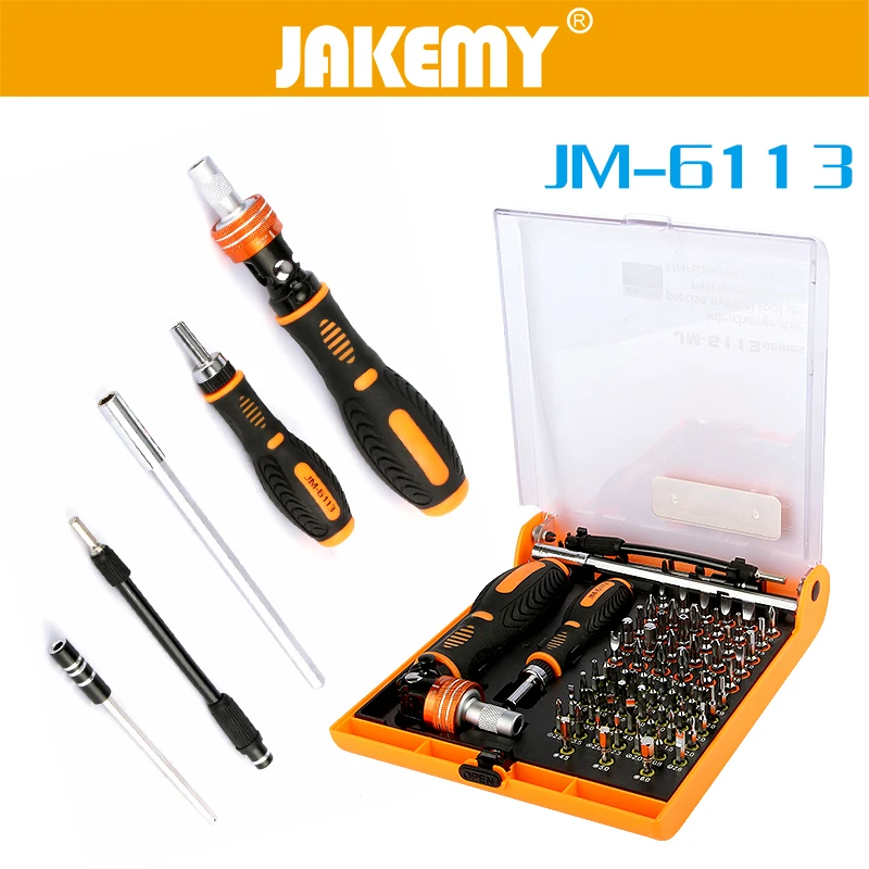 

JAKEMY 73 in 1 Multi Tool Household Ratchet Screwdriver Set for Mobile Phone Repair Tool Laptop Computer Electronics Tools