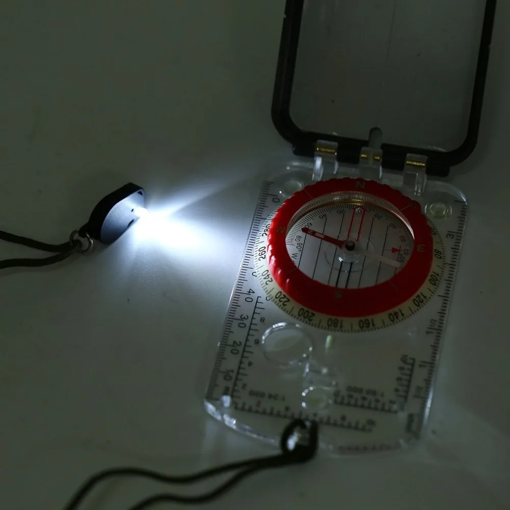 NH NaruteHike Outdoor Professional Multifunctional Luminous Transparent Compass Camping Hiking Compass In Stock