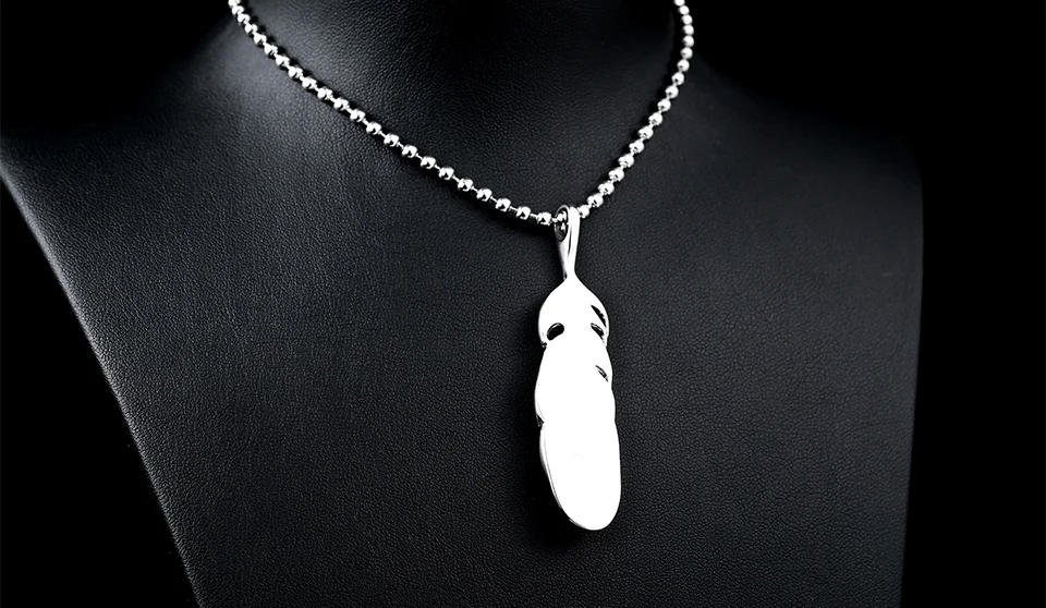 Стальной солдат Япония popluar перо кулон ожерелье из нержавеющей стали ювелирные изделия для мужчин и женщин