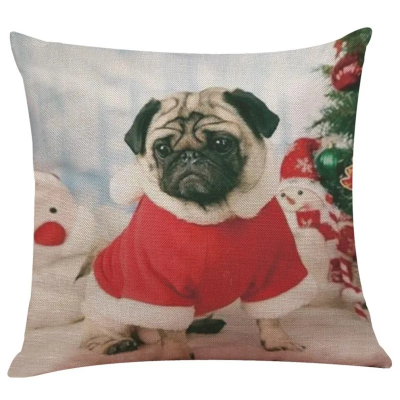 New Christmas Cotton Linen Pillow Case Sofa Cushion Cover Home Decor02