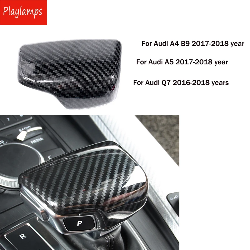 Автомобиль Стайлинг для Audi A5 A4 B9 Q7 A7 рычаг переключения передач защиты наклейки для Audi углеродного волокна накладки из АБС-пластика авто аксессуары