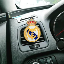 

Car Styling Air Freshener Clip Air Condition Vent Perfume For Real Madrid Barcelona Manchester United City Chelsea Juventus Fans