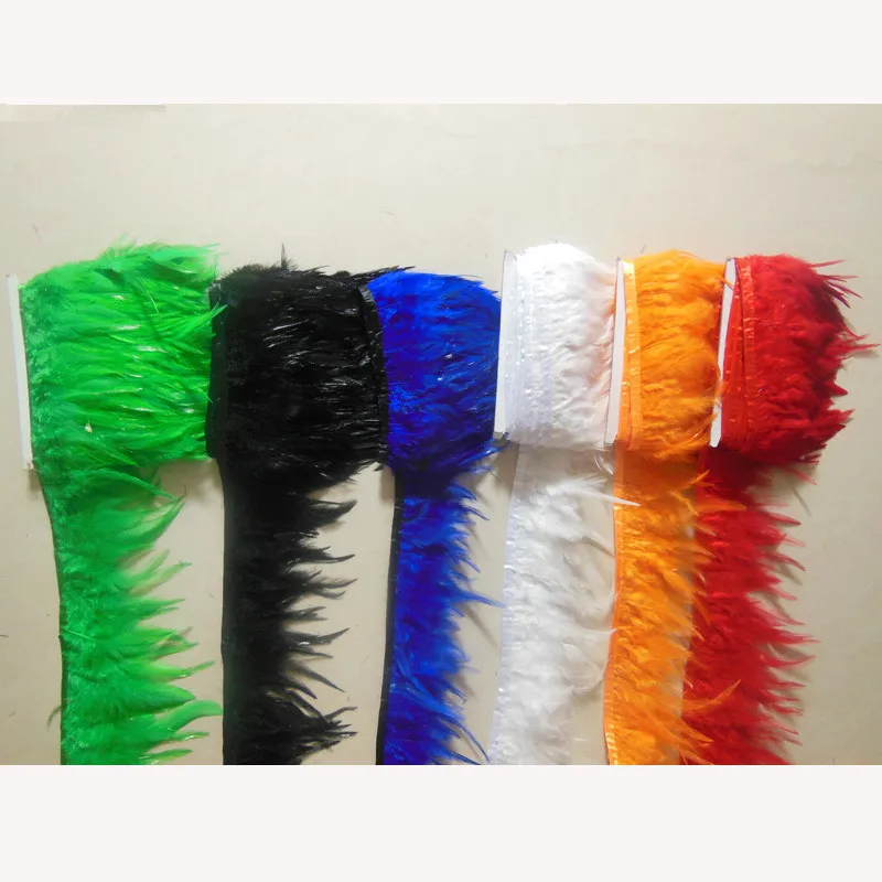 

1m sell DIY handwork decoration rooster tail feather edge 8 kind colour select 10-15cm 4-6 inch