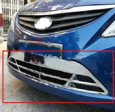 ABS Chrome Front Grille Around Trim Front bumper Around Trim For 2010-2011 Hyundai VERNA/Solaris 4dr Sedan and 5dr Hatchback