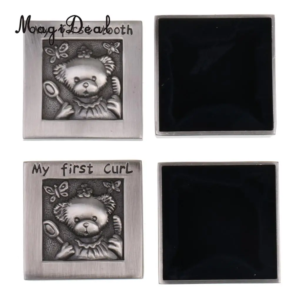 Zinc Alloy Bear My First Tooth and Curl Cabinet Infant Toddlers Baby Shower Christening Novelty Birthday Gift Favor