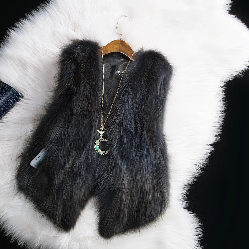 Nuovo Caldo Di Faux Del Casual Donne argento blu grigio bianco Gilet Volpe il colore Slim Cappotto verde Modo viola Rivestimento 2018 Inverno Giallo rosso Maniche arancione Nero Delle Beige Pelliccia Senza 8dPvnwtq