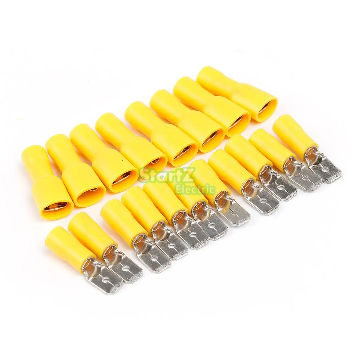 100PCS Insulated 12 10AWG Spade Male & Female Electrical Crimp