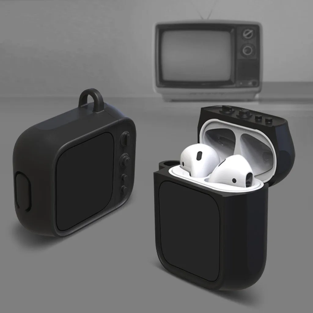 Cover For AirPods Retro Design Television Protective Silicone Earphone For Apple Air Pods Protector Wireless Case