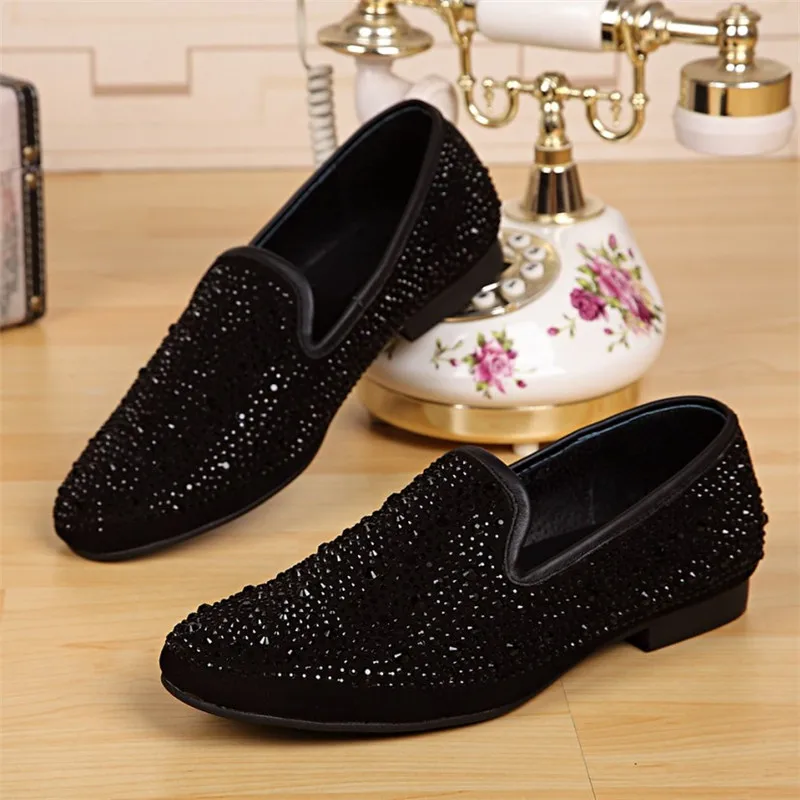 Новинка трендовые мужские туфли с круглым носком Sapatos Masculino Цвет Черный