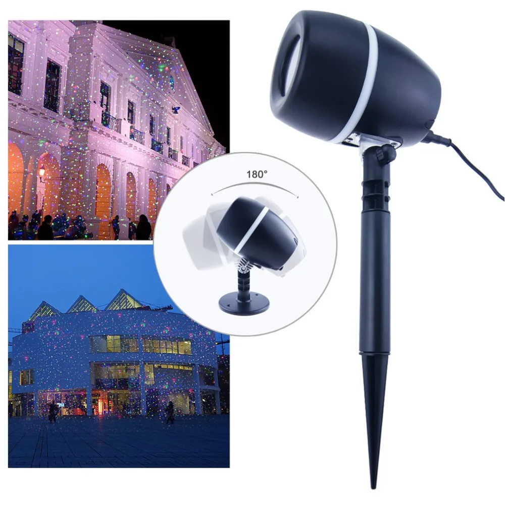 

Stars Laser Projector Lamp Outdoor LED Flood Light with Remote Control Red Green Blue Showers Light Christmas NewYear Decor