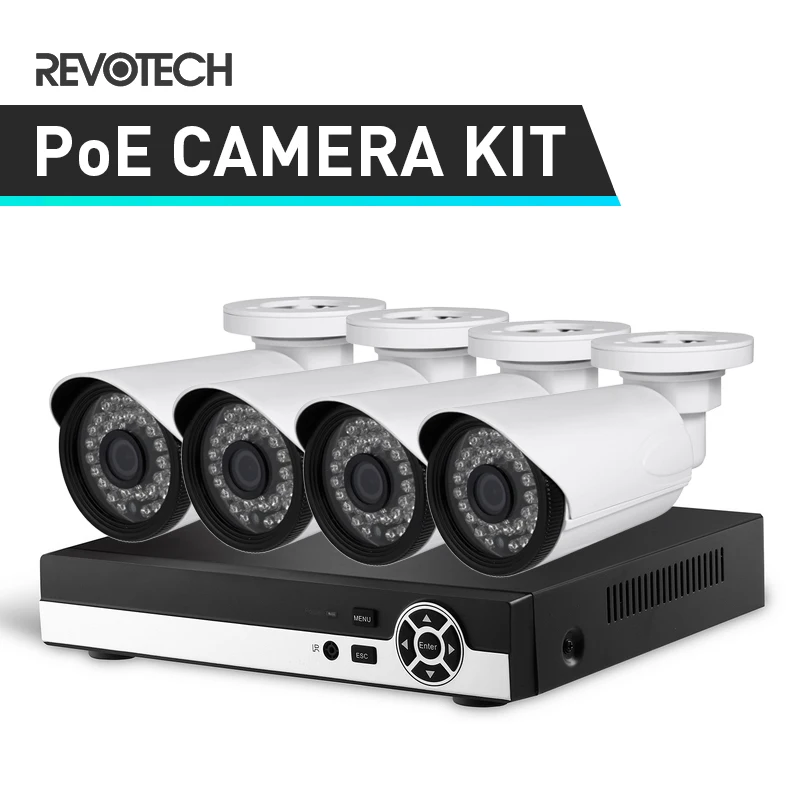 4CH POE 1080P CCTV IP камера система Комплект HD 4-канальный NVR 4 шт. 1920x1080P 2.0MP Водонепроницаемая камера комплект видеонаблюдения