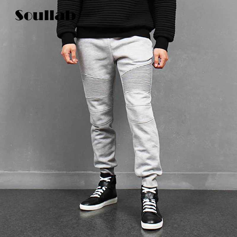 Fashion Biker Joggers Slim Fit Skinny Sweatpants Harem Pants Men Hip