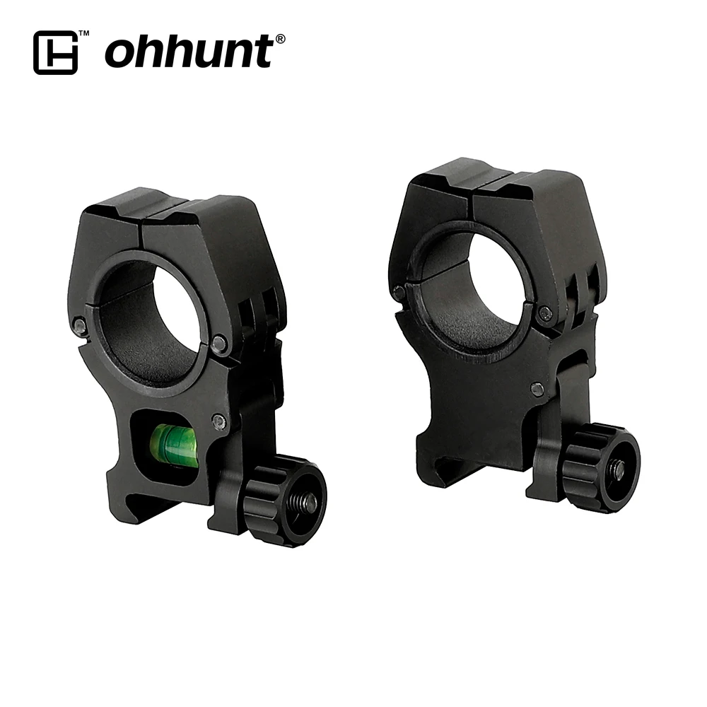 

ohhunt 2PCs 1 inch 25.4mm 30mm Tube Scope Rings 20mm Mount with Bubble Level for Hunting scope