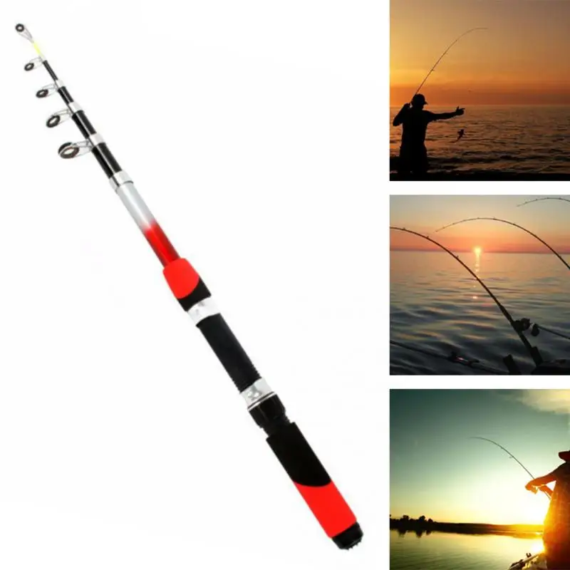 Portable Telescopic Fly Fishing Casting Rod Pod 2.1M 2.4M Glass Fiber