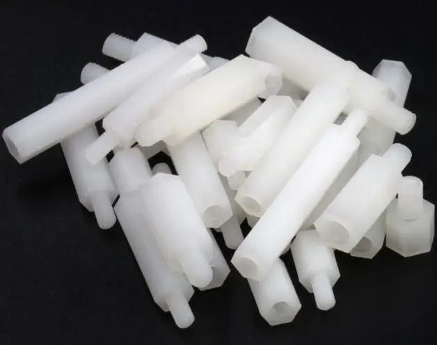 

100PC M3 Nylon Standoff Nylon Column M3+6 Nylon White Nylon Hex Spacers PCB Motherboard Fixed Nylon Standoff Spacer Pillar