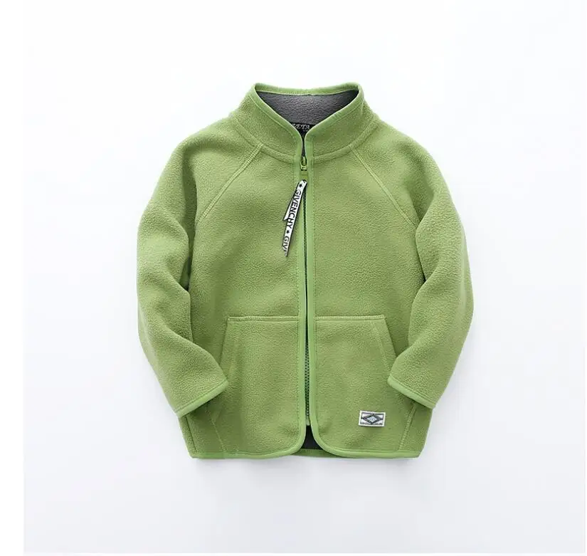 Новое осенне-зимнее пальто для малышей флисовая куртка для мальчиков и девочек модная детская верхняя одежда детская теплая одежда разных цветов