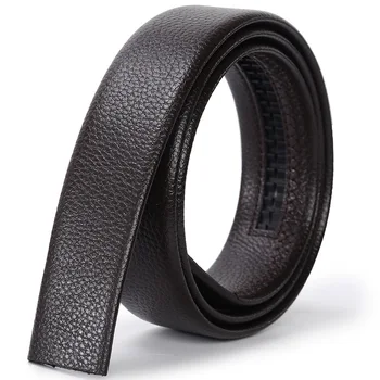 

3.5CM No Buckle Belt Body Strap Without Buckle Belts Mens Good Quality Male Belts Automatic Buckle Belt For Men 105-125CM
