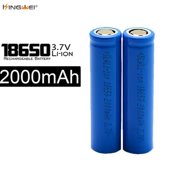

Brand New 10Pcs/lot 18650 Rechargeable 2000mah 3.7 v Lithium-ion Blue Battery For LED Flashlight Laser Pointer 18650